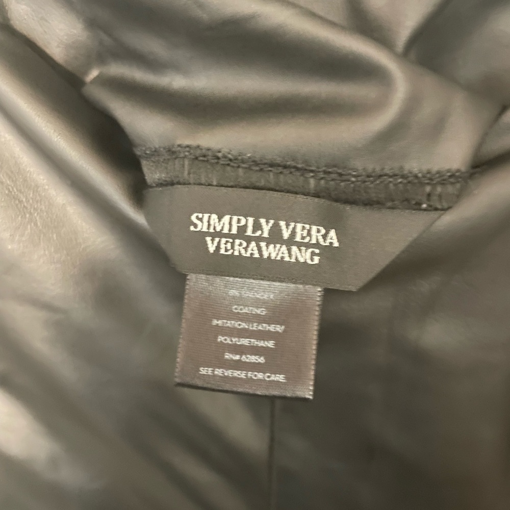 Vera Wang Leather Leggings